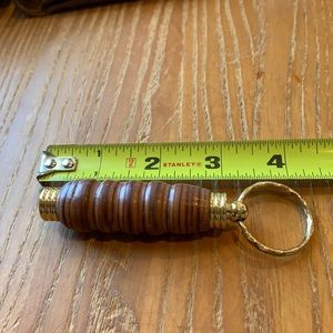 Leather keychain w/secret compartment